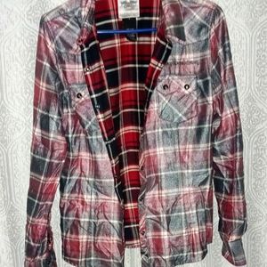 Sparkly NWOT Harley Davidson flannel Xmas shirt